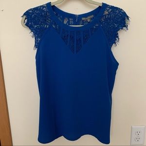 Brixon Ivy Lace Navy Blue Tank
